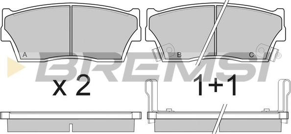 Bremsi BP2419 - Kit de plaquettes de frein, frein à disque cwaw.fr