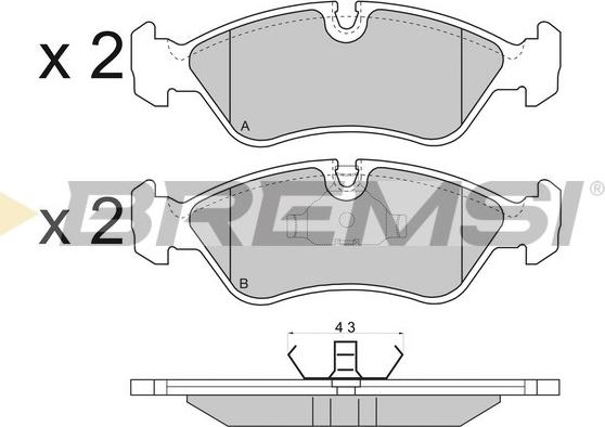 Bremsi BP2417 - Kit de plaquettes de frein, frein à disque cwaw.fr