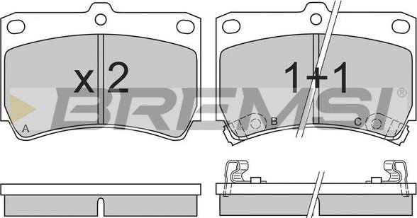 Bremsi BP2489 - Kit de plaquettes de frein, frein à disque cwaw.fr