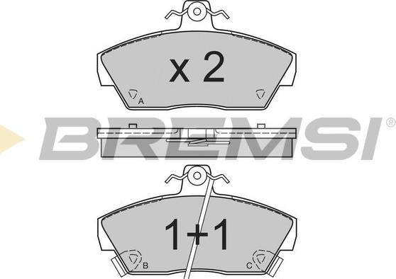 Bremsi BP2484 - Kit de plaquettes de frein, frein à disque cwaw.fr