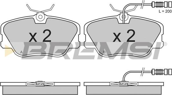 Bremsi BP2485 - Kit de plaquettes de frein, frein à disque cwaw.fr