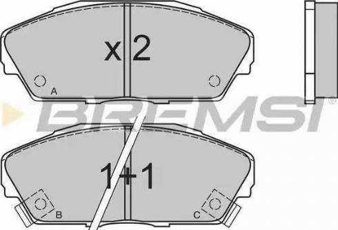 Bremsi BP2480 - Kit de plaquettes de frein, frein à disque cwaw.fr