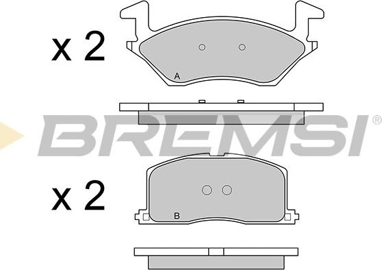 Bremsi BP2481 - Kit de plaquettes de frein, frein à disque cwaw.fr