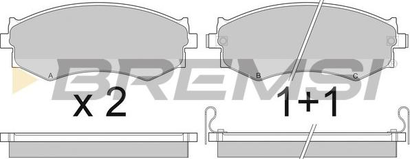 Bremsi BP2439 - Kit de plaquettes de frein, frein à disque cwaw.fr