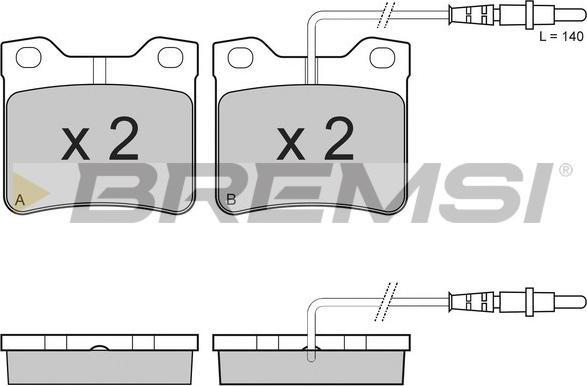 Bremsi BP2431 - Kit de plaquettes de frein, frein à disque cwaw.fr