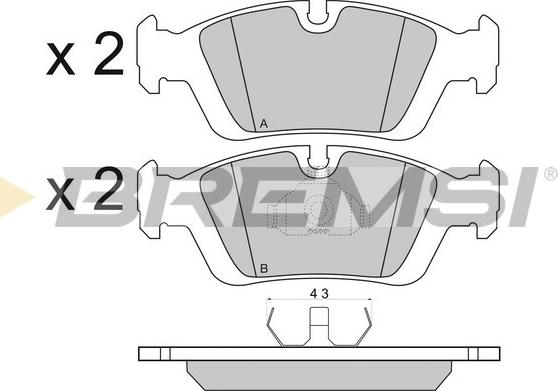 Bremsi BP2432 - Kit de plaquettes de frein, frein à disque cwaw.fr