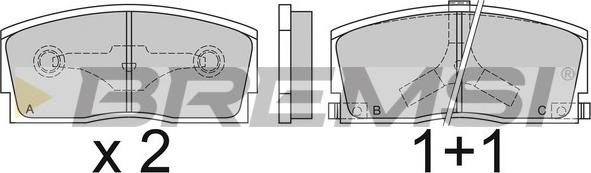 Bremsi BP2437 - Kit de plaquettes de frein, frein à disque cwaw.fr