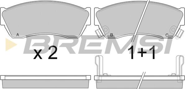 Bremsi BP2420 - Kit de plaquettes de frein, frein à disque cwaw.fr