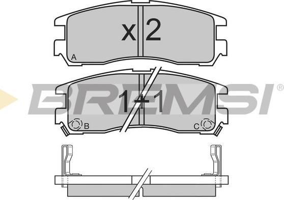 Bremsi BP2428 - Kit de plaquettes de frein, frein à disque cwaw.fr