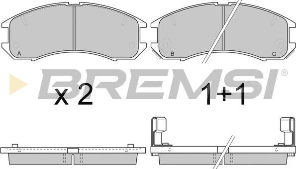 Bremsi BP2423 - Kit de plaquettes de frein, frein à disque cwaw.fr