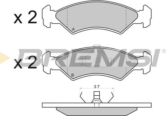 Bremsi BP2427 - Kit de plaquettes de frein, frein à disque cwaw.fr