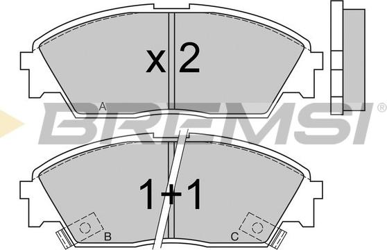 Bremsi BP2479 - Kit de plaquettes de frein, frein à disque cwaw.fr