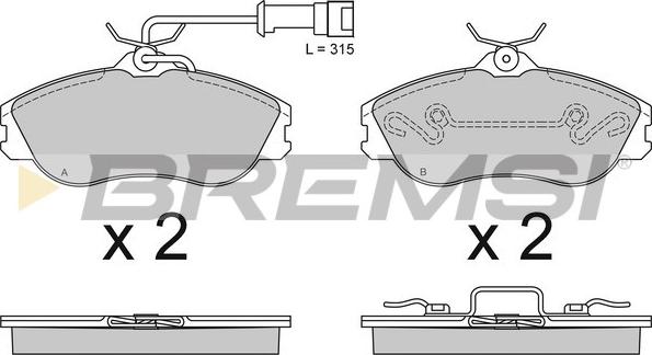 Bremsi BP2478 - Kit de plaquettes de frein, frein à disque cwaw.fr