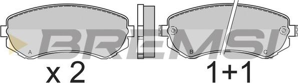 Bremsi BP2473 - Kit de plaquettes de frein, frein à disque cwaw.fr