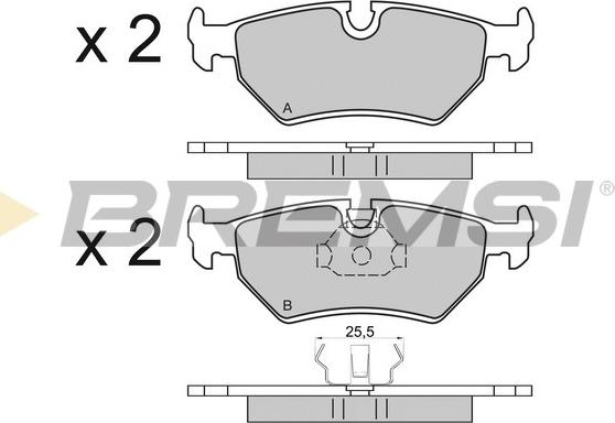 Bremsi BP2599 - Kit de plaquettes de frein, frein à disque cwaw.fr