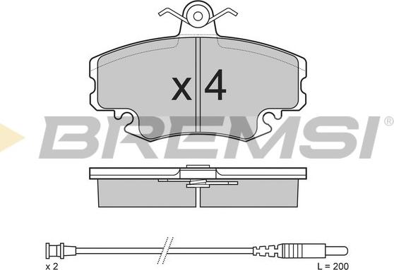 Bremsi BP2590 - Kit de plaquettes de frein, frein à disque cwaw.fr