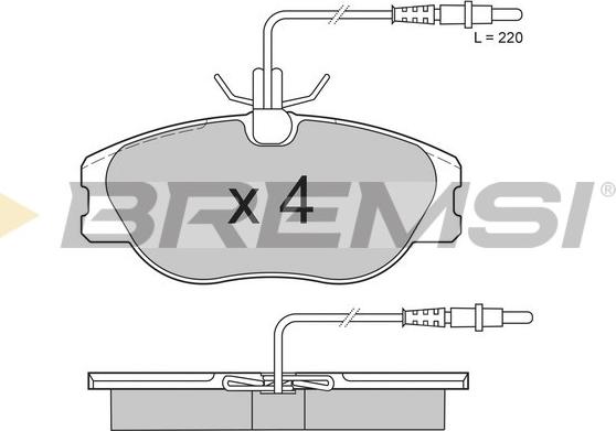 Bremsi BP2598 - Kit de plaquettes de frein, frein à disque cwaw.fr