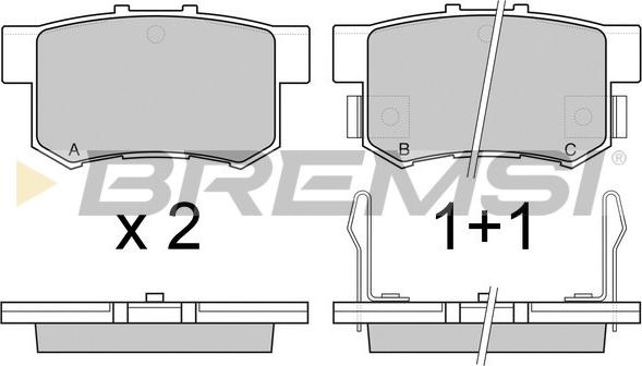 Bremsi BP2544 - Kit de plaquettes de frein, frein à disque cwaw.fr