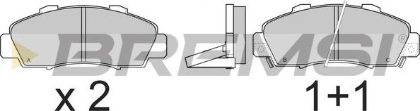 Bremsi BP2543 - Kit de plaquettes de frein, frein à disque cwaw.fr