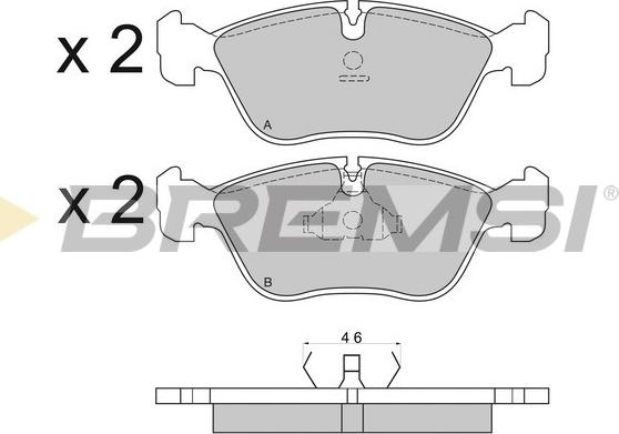 Bremsi BP2559 - Kit de plaquettes de frein, frein à disque cwaw.fr