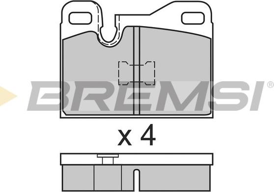 Bremsi BP2555 - Kit de plaquettes de frein, frein à disque cwaw.fr