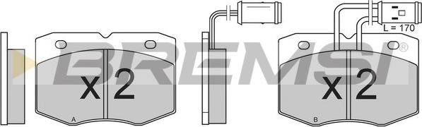 Bremsi BP2556 - Kit de plaquettes de frein, frein à disque cwaw.fr