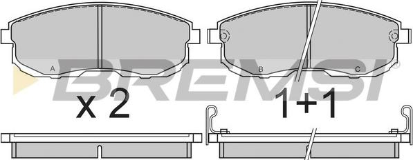 Bremsi BP2569 - Kit de plaquettes de frein, frein à disque cwaw.fr