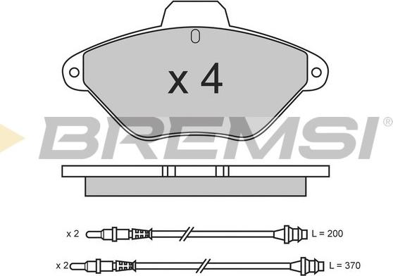 Bremsi BP2564 - Kit de plaquettes de frein, frein à disque cwaw.fr