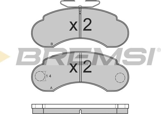 Bremsi BP2566 - Kit de plaquettes de frein, frein à disque cwaw.fr