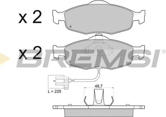 Bremsi BP2561 - Kit de plaquettes de frein, frein à disque cwaw.fr