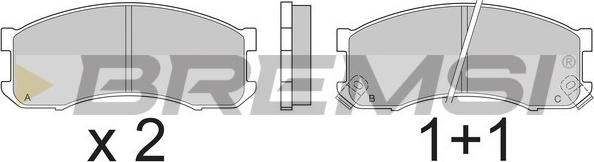 Bremsi BP2504 - Kit de plaquettes de frein, frein à disque cwaw.fr