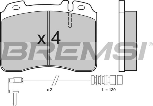 Bremsi BP2506 - Kit de plaquettes de frein, frein à disque cwaw.fr