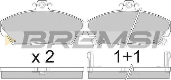 Bremsi BP2502 - Kit de plaquettes de frein, frein à disque cwaw.fr