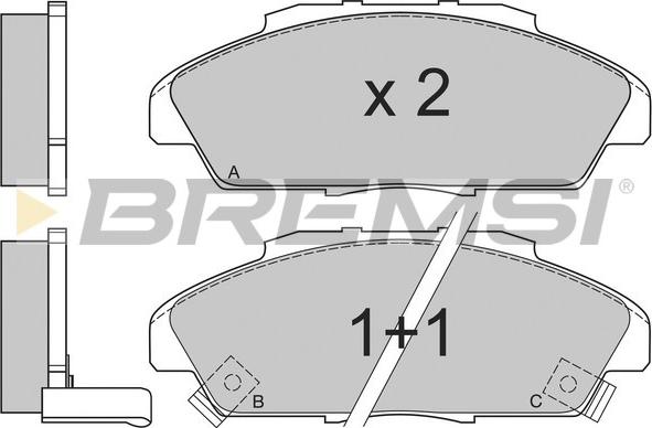 Bremsi BP2519 - Kit de plaquettes de frein, frein à disque cwaw.fr