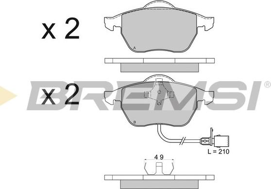 Bremsi BP2516 - Kit de plaquettes de frein, frein à disque cwaw.fr