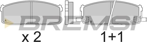 Bremsi BP2510 - Kit de plaquettes de frein, frein à disque cwaw.fr