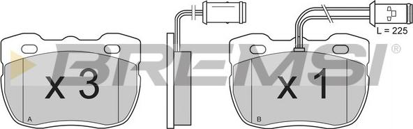 Bremsi BP2518 - Kit de plaquettes de frein, frein à disque cwaw.fr