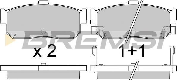 Bremsi BP2513 - Kit de plaquettes de frein, frein à disque cwaw.fr