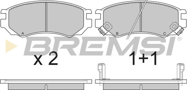 Bremsi BP2512 - Kit de plaquettes de frein, frein à disque cwaw.fr