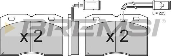 Bremsi BP2517 - Kit de plaquettes de frein, frein à disque cwaw.fr