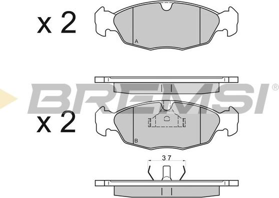 Bremsi BP2584 - Kit de plaquettes de frein, frein à disque cwaw.fr