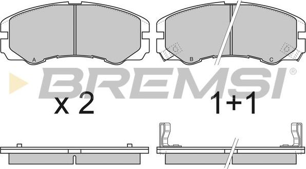 Bremsi BP2580 - Kit de plaquettes de frein, frein à disque cwaw.fr