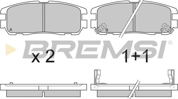 Bremsi BP2581 - Kit de plaquettes de frein, frein à disque cwaw.fr