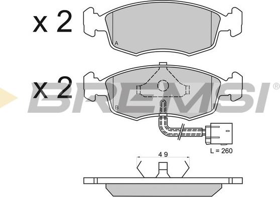 Bremsi BP2583 - Kit de plaquettes de frein, frein à disque cwaw.fr