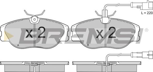 Bremsi BP2587 - Kit de plaquettes de frein, frein à disque cwaw.fr