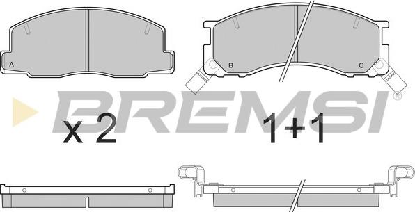 Bremsi BP2539 - Kit de plaquettes de frein, frein à disque cwaw.fr