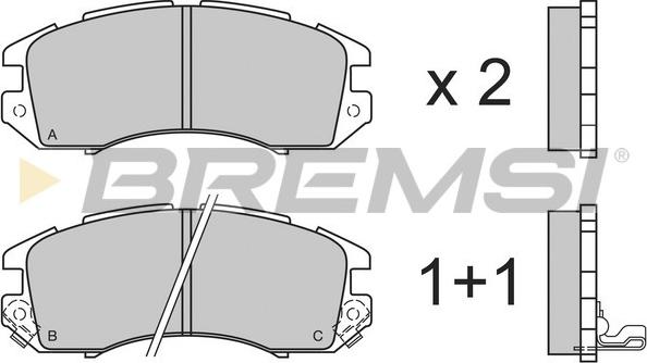 Bremsi BP2535 - Kit de plaquettes de frein, frein à disque cwaw.fr