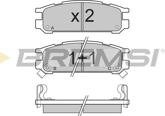 Bremsi BP2536 - Kit de plaquettes de frein, frein à disque cwaw.fr