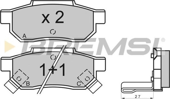 Bremsi BP2530 - Kit de plaquettes de frein, frein à disque cwaw.fr