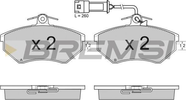 Bremsi BP2533 - Kit de plaquettes de frein, frein à disque cwaw.fr